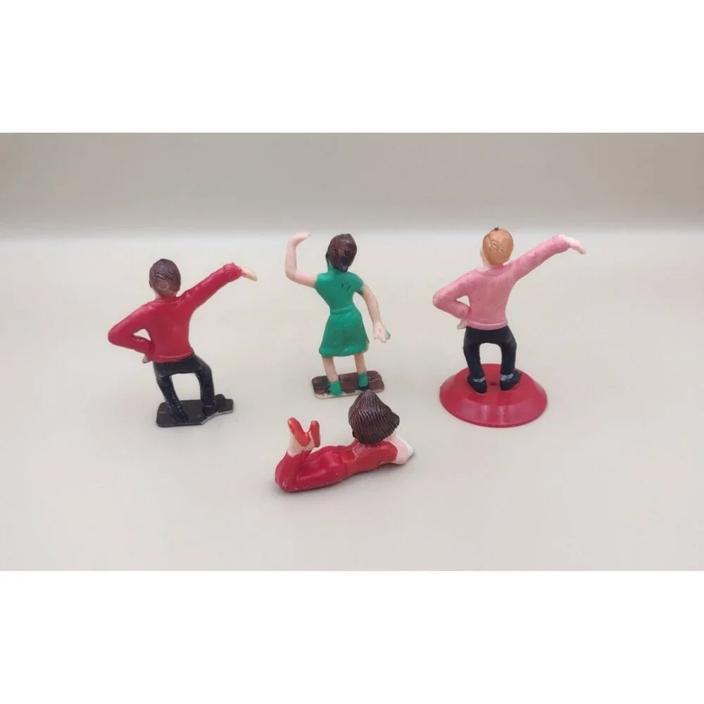 Vintage Plastic Dancing Figurines Cake Toppers Rock n Roll 50s 60s Teens MCM